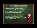 Understanding Descriptive Text Structures