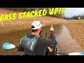 HUGE BASS in SHALLOW CREEK!!   FIRST PLACE!!   Kayak Fishing Tourney WIN$$$