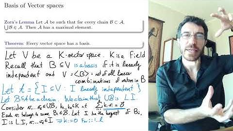 29. Set Theory. Every Vector Space has a basis using AC