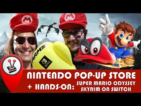 Nintendo Pop-Up Store + Hands-On with Super Mario Odyssey & Skyrim on Switch - Vamers