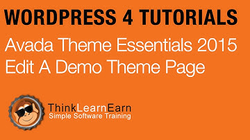 4 Avada Theme Essentials Edit A Demo Theme Page How to Youtube Tutorials