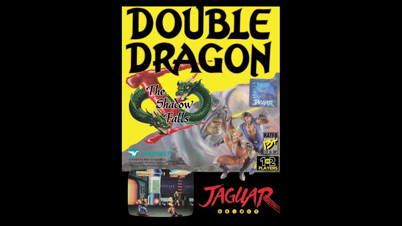 Double Dragon the Shadows Fall Atari Jaguar Repro Box / 