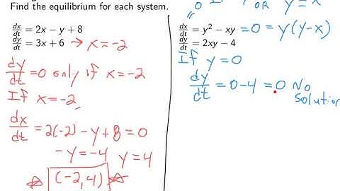 Section 3.1: Equilibrium Solutions