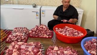 Amazing preparation of Zomin Kebabs | 20,000 kebabs are made per day | perfect meal