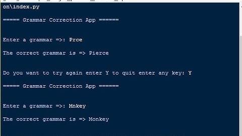 Simple Grammar Correction App in Python