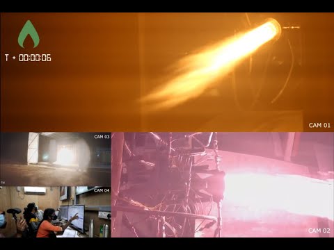 Firing Agnilet - a single piece, fully 3d printed, semi cryogenic rocket engine