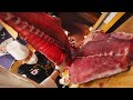 얼리지 않은 생 참치 통 해체쇼! 기름기 가득한 참치 머리 해체까지 참치 코스 / Giant Tuna filleting Cutting Show / Korea Sea Food