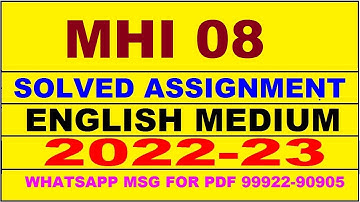 mhi 8 solved assignment 2022-23 in english | mhi 8 solved assignment 2022-23 | mhi 8 2022-23