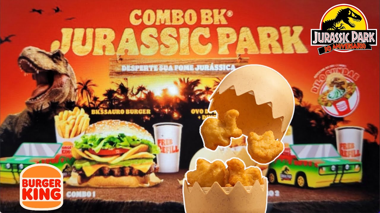 GRRRR 🦖 Pensou que as surpesas do BK Jurassic Park tinham acabado? Ch