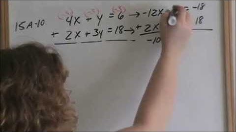 Lesson 15 - Solving 2 Unknowns by Elimination