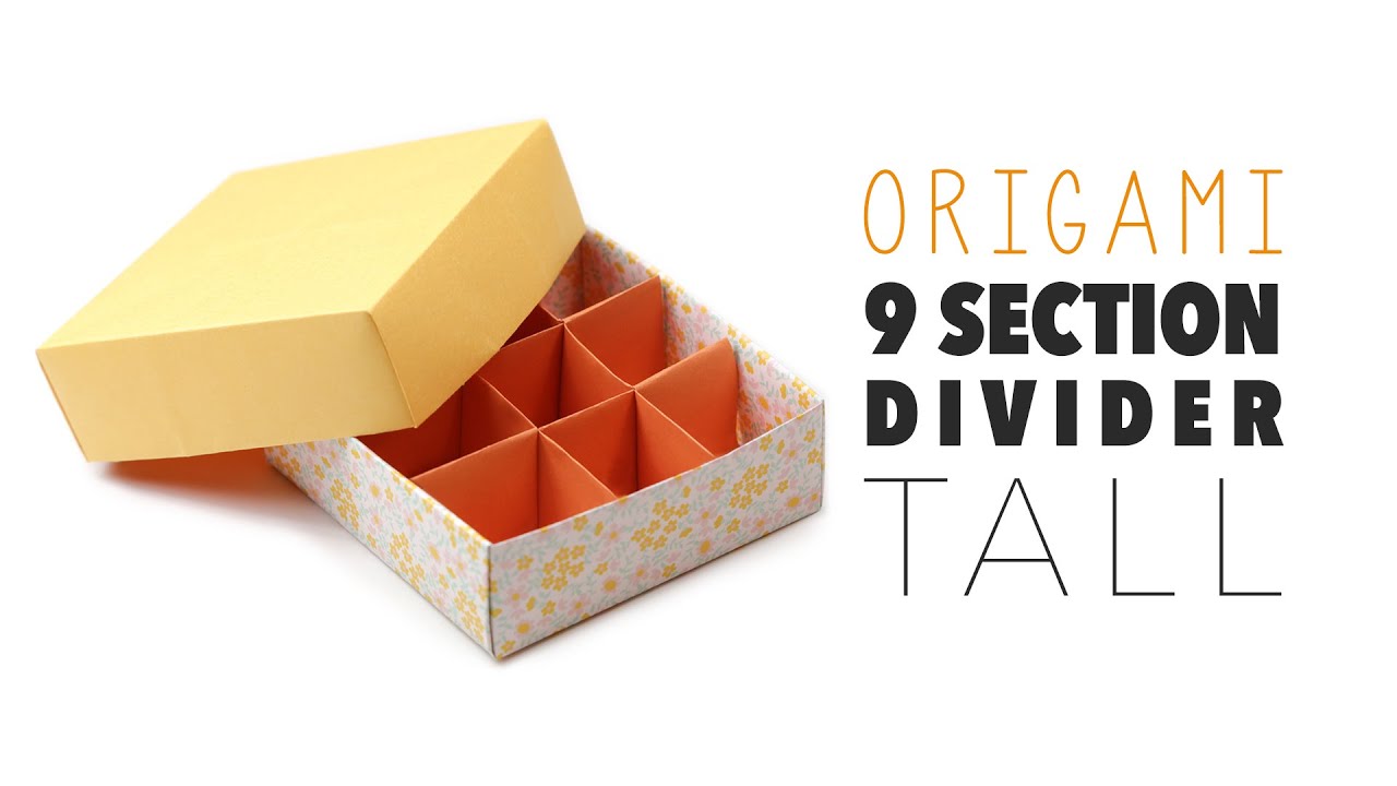 Origami 9 Section Box Divider Tall Version Paper Kawaii