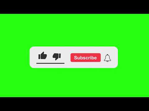 Youtube Like Subscribe Bell Icon Buttons Green Screen | End Screen