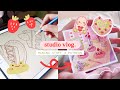 studio vlog ✿ 14: how i make a month of patreon goodies (enamel pins, prints & stickers!)