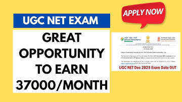 UGC NET Dec 2025 Notification! Earn ₹37,000/Month As JRF & Become Assistant Professor