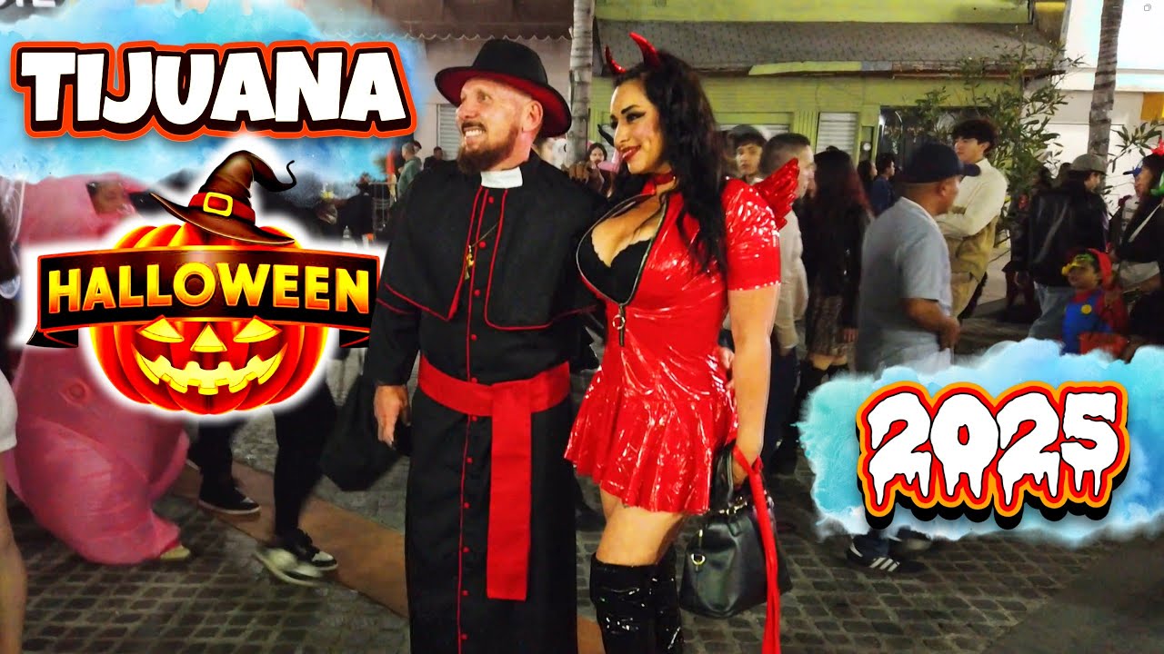 ☠️ SUSTOS y Diversión en TIJUANA en el Halloween 2025 en la Avenida Revolución | Andador Turístico.