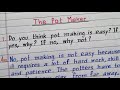 The Pot Maker | Do you think pot making is easy? If yes, why? If no, why not?