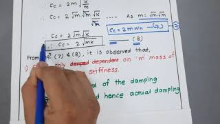 Critical Damping Coefficient & Damping Ratio Damping Factor