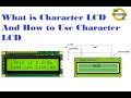 Microcontroller PIC16F877 Video 27 What is Character LCD