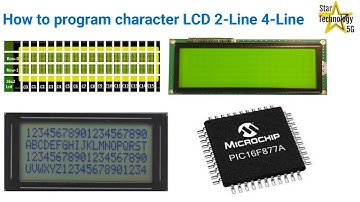Microcontroller PIC16F877 Video 27 How to program character LCD 2-Line 4-Line LCD
