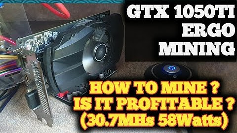 How to Mine Ergo with GTX 1050ti, Profitability, 30.7MH Hashrate using MSI Afterburner Settings