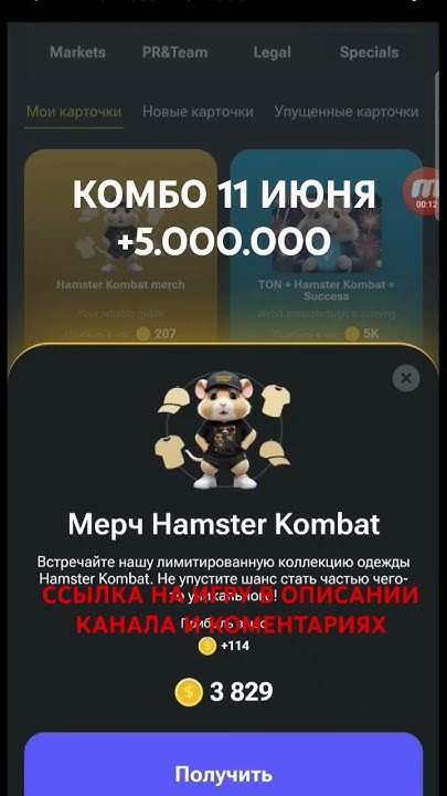 хамсер комбат комбинация 11 июня #funny #hamsters #kombat #bitcoin ...