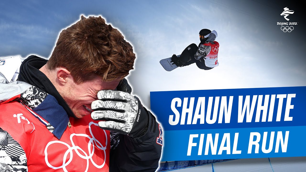 Shaun White full of emotion after his final Olympic run! 🏂