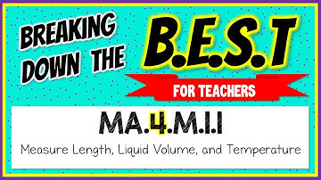 MA.4.M.1.1 - Breaking Down the B.E.S.T Standards for Math [FOR TEACHERS]