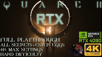 QUAKE II RTX full playthrough - all secrets & easter eggs - 4K HDR to SDR with Remastered videos