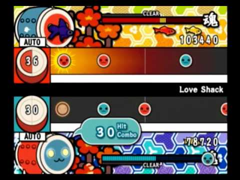 【太鼓の達人 TDM】Love Shack（かんたん・２人用譜面）【オート動画】