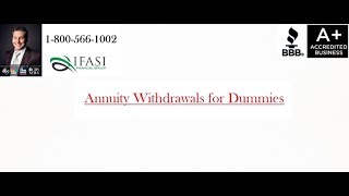 Annuity Withdrawals for Dummies - Annuity Withdrawal for Dummies
