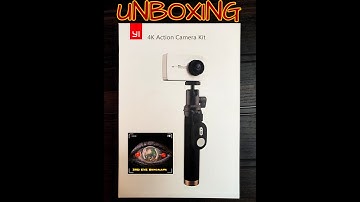 yi action 4k cam+selfie stick & case unboxing (budget 4k action camera)
