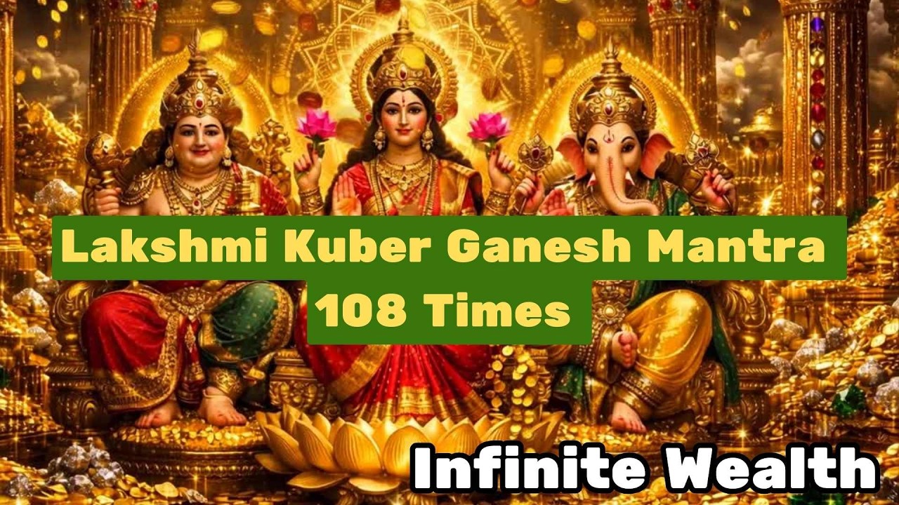 Most Powerful 108 times Lakshmi Kuber Ganesh Mantra chanting | Attract Money & Financial Blessings