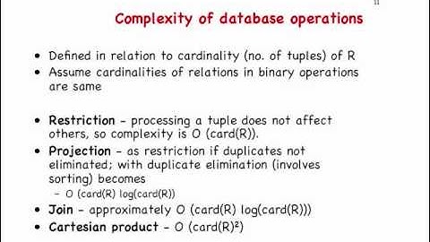 UEA Database Lecture 17