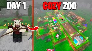 1700 Days to Build a COZY ZOO BASE in 99 Nights in the Forest!