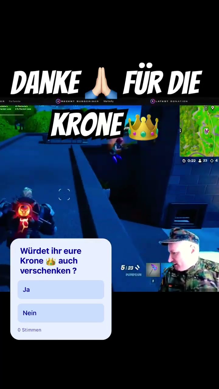Mitspieler möchte seine Krone mir schenken