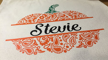 Heat Transfer Vinyl on a Canvas Bag - Fall Crafting Kit and Tutorial