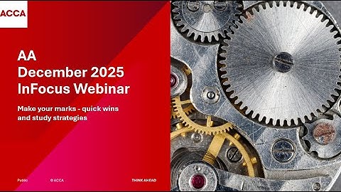 AA InFocus (Dec 25) - Make your marks - quick wins and study strategies