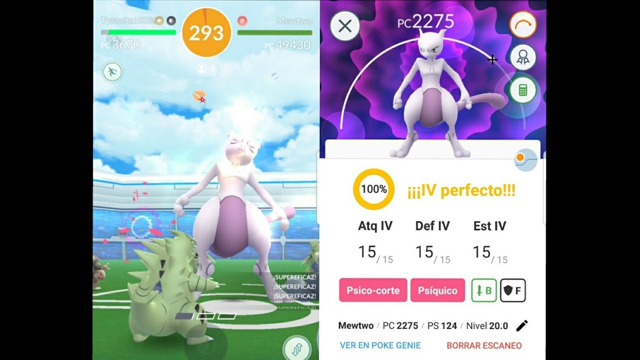 100 Iv Mewtwo Pokemon Go