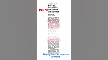 Day 47/122 Read daily to improve yourself by year end #amazonprime #primevideo #tomato #hyundai #ipo