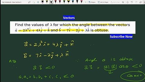 Find the values of λ for which the angle between the vectors a=2λ²î+4λj+k and b=7î-2ĵ+λk is obtuse
