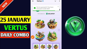 Vertus Combo Cards Today 25 January | Vertus Daily Combo | Vertus Combo Cards | Vertus Combo