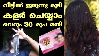വെറും 30മിനിട്ടിൽ|ആയിരങ്ങൾ മുടക്കാതെ ഈസിയായി ഞാനും മുടി കളർ ചെയ്തു|How to highlight Hair at home|