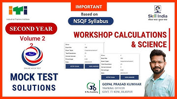 MOCK TEST SOLUTION|| SECOND YEAR|| NIMI || OBJECTIVE QUESTION || ITI WCS BY GOPAL SIR