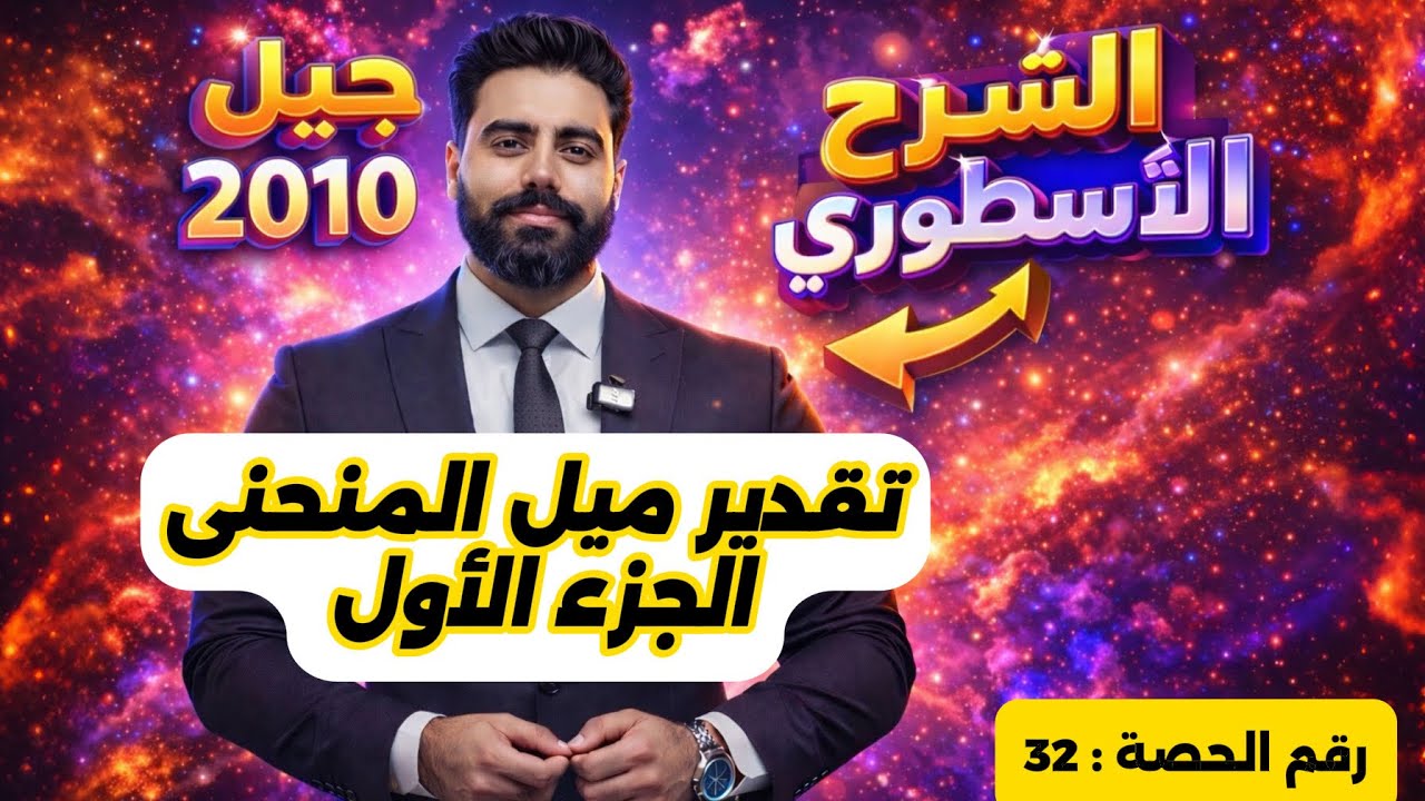 (32) تقدير ميل المنحنى (1)  -وحدة المشتقات - رياضيات العاشر - الاستاذ باسل الصرايره 