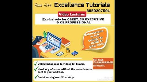 Doing C.S ??? Join 1 of the best  EXCELLENCE TUTORIAL- Ravi Singh(CS,CMA,LLB,MCOM)-8850207591