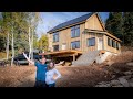1 YEAR TIMELAPSE - COUPLE BUILDS AMAZING CABIN IN THE MOUNTAINS
