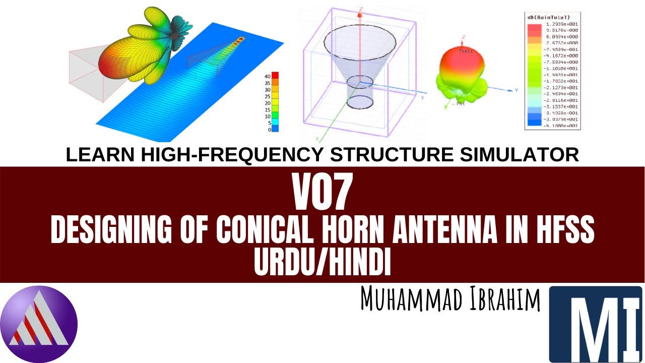 Designing of a Conical Horn Antenna in HFSS URDU/HINDI YouTube