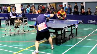 20160327全大運北區桌球資格男子團體賽 輔仁楊定承vs政大黃悅 3/4