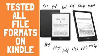 Tested All 19 Types Of Files On 10Th Gen Amazon Kindle Ebook Reader Jpg, Pdf, Txt, Xls, Ppt