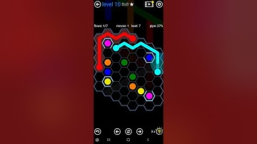 How To Solve Flow Free Hexes Variety Pack Level 10 8x8 Board Walk Through Solution Walkthrough